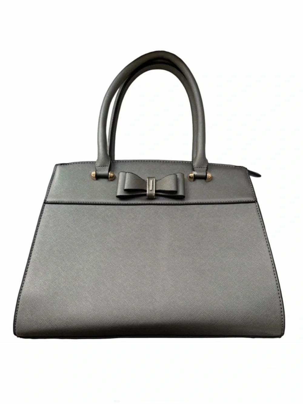 LJOSEIND Designer Handbag Tote Pewter Silver Large Crossbody Shoulder Bag NWOT